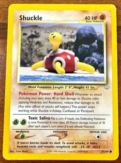 2001 Pokemon - Neo Revelation - Shuckle 51/64 Common VINTAGE LP / MP Condition - Image 1