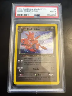 2002 Pokemon Neo Destiny Dark Scizor-Holo PSA 4 - Image 1