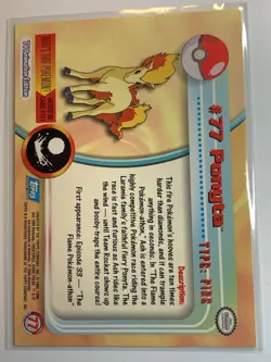 2000 Topps Pokemon TV #77 Ponyta (C) Silver Foil FREE COMBINED SHIP - Image 2