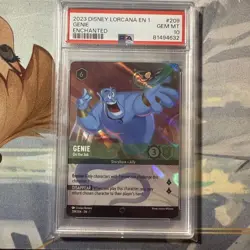 ⚔DOUBLE SWORD ERROR⚔ Genie On The Job PSA 10 Enchanted Disney Lorcana IN HAND! - Image 1