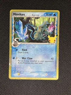 Pokemon TCG Mimikyu SWSH136 Black Star Promo Celebrations Collection NM - Image 1