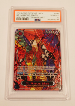 One Piece OP13 God Demon Pack Red Parallel Five Elders Eng Sequential PSA 10 SP - Image 5