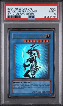2004 Yu-Gi-Oh Starter Deck Yugi Evolution Black Luster Soldier #SYE024 PSA 9 - Image 1