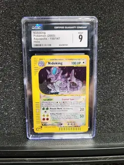 Pokemon Nidoking Aquapolis Crystal Holo Rare 150/147 CGC MINT 9 - Image 1