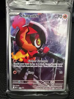 SEALED Charcadet Illustration Rare Promo 022 Pokemon Phantasmal Flames - Image 1