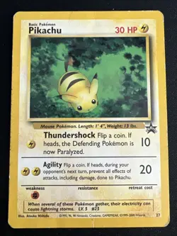 Wizards of the Coast (WotC) Black Star Promo Pokemon Card Lot: Pikachu 27 Mew 8 - Image 2