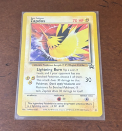 Zapdos Pokemon Wizards of the Coast Exclusive Black Star Promo #23 1999 - Image 1