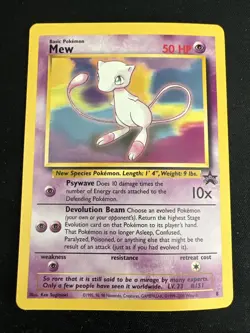 Wizards of the Coast (WotC) Black Star Promo Pokemon Card Lot: Mew 8 Non Holo x2 - Image 2