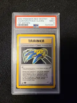 2002 Pokemon Neo Destiny 1st Edition Counterattack Claws #97 PSA 9 Mint - Image 1