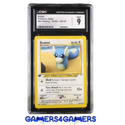 (POP52) Dratini 1st Ed. 63/105 Neo Destiny CGC 9 Graded Pokemon Card psa becket - Image 1