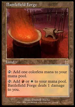 1x Battlefield Forge Apocalypse MtG Magic Land Rare 1 x1 Card Cards MP - Image 1