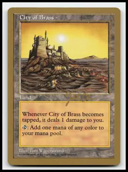 City of Brass (5ED) World Championship Decks Gold Border MTG Card - Image 1