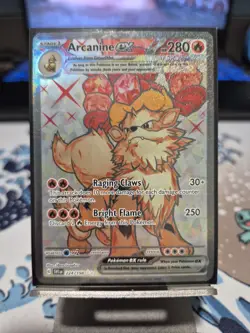 Pokemon TCG Arcanine EX Full Art Ultra Rare Card 224/198 Scarlet Violet Base Set - Image 1