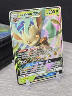 Pokemon Card TCG Leafeon GX 13/156 Ultra Prism Sun & Moon 2018 Ultra Rare NM - Image 1