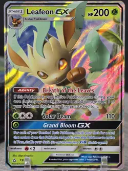 Pokemon Card TCG Leafeon GX 13/156 Ultra Prism Sun & Moon 2018 Ultra Rare NM - Image 5