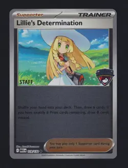 Pokemon TCG Lillie's Determination 119/132 Staff Stamped Mega Evolution Promo En - Image 1