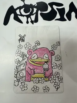 Pokemon Card - Light Slowbro Neo Destiny 51/105 Uncommon - 1/1 Hand Draw ✍ - Image 2