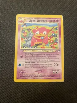 Pokemon Card - Light Slowbro Neo Destiny 51/105 Uncommon Non Holo - DMG - Image 1