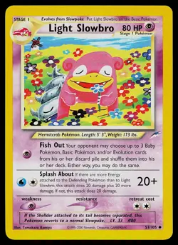 Pokemon Card - Light Slowbro Neo Destiny 51/105 Uncommon Non Holo - Image 1
