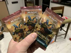 3 x MTG The Lord of the Rings Tales of Middle-Earth Draft Booster Pack New - Image 1