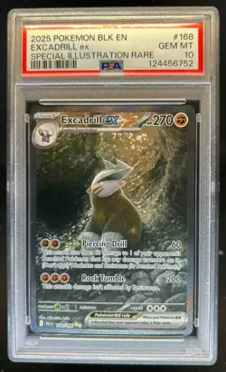 2025 Pokemon SV Black Bolt Excadrill ex Special Illustration Rare 168/086 PSA 10 - Image 1