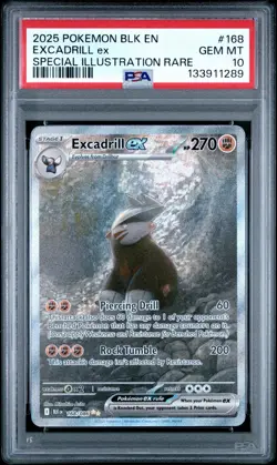 Pokemon SV Black Bolt Excadrill EX 168/086 Special Illustration Rare PSA 10 - Image 1