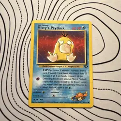 Pokemon TCG Gym Challenge Misty's Psyduck Card 90/132 Regular Common MP - Image 1