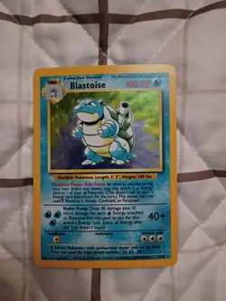 Pokemon Blastoise Base Set Holo Rare 2/102 100 HP English Card - Image 3