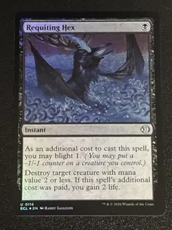 MTG Lorwyn Eclipsed Requiting Hex Foil 0116 NM - Image 1