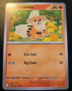 Growlithe 027/182 Common Scarlet & Violet: Destined Rivals Pokemon TCG - Image 1