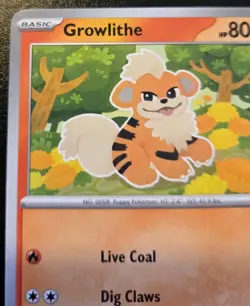 Growlithe 027/182 Common Scarlet & Violet: Destined Rivals Pokemon TCG - Image 2