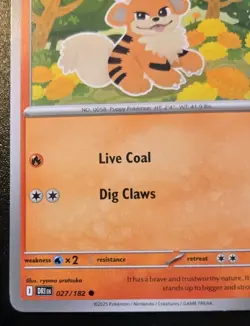 Growlithe 027/182 Common Scarlet & Violet: Destined Rivals Pokemon TCG - Image 4