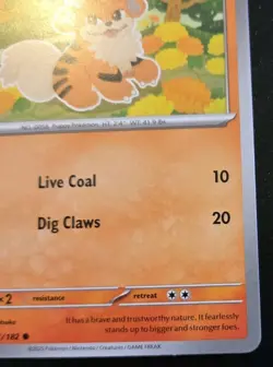 Growlithe 027/182 Common Scarlet & Violet: Destined Rivals Pokemon TCG - Image 5