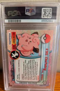 Clefairy 2000 Topps Chrome Pokemon T.V. #35 Spectra Chrome PSA 3 - Image 2
