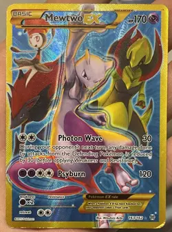 Mewtwo EX 163/162 XY Breakthrough Pokemon Card - Image 3