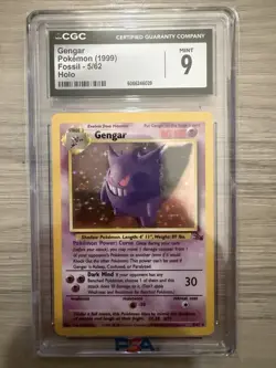 1999 Pokemon Fossil Gengar CGC 9 Mint Holo #5 - Image 1