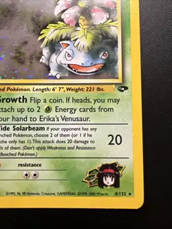 Erika's Venusaur - 4/132 - Pokemon Gym Challenge Unlimited Holo Rare WOTC MP - Image 4