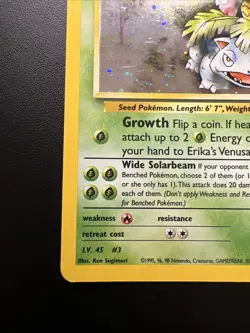 Erika's Venusaur - 4/132 - Pokemon Gym Challenge Unlimited Holo Rare WOTC MP - Image 5