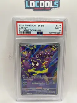 GASTLY #177 ILLUSTRATION RARE 2024 POKEMON TEF EN TEMPORAL FORCES PSA 9 MINT - Image 1