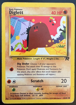 Pokemon TCG Diglett Team Rocket 52/82 Regular MP - Image 1