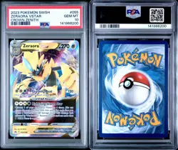 2023 POKEMON SWORD & SHIELD CROWN ZENITH #055 ZERAORA VSTAR PSA 10 - Image 3