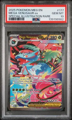2025 POKEMON MEG EN-MEGA EVOLUTION #177 MEGA VENUSAUR EX PSA 10 - Image 1