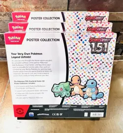 Pokemon TCG Scarlet & Violet - 151 Poster Collection Box LOT of 3 (3 Packs each) - Image 3