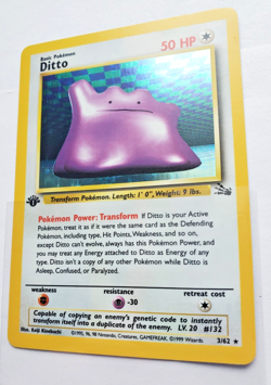 Ditto 3/62 Rare Fossil Holo 1st Edition Pokemon TCG LP - Image 2