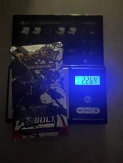 Heavy 22.64g Pokemon TCG SV 10.5 Black Bolt Booster Pack Sealed! - Image 1