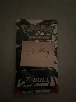 Heavy 22.64g Pokemon TCG SV 10.5 Black Bolt Booster Pack Sealed! - Image 3