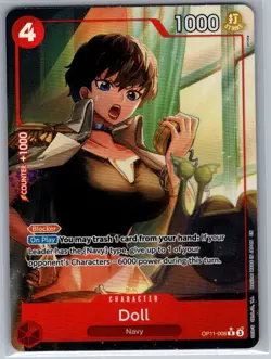 Doll (Alt Art) OP11-008 English A Fist of Divine Speed - One Piece Card - NM - Image 1