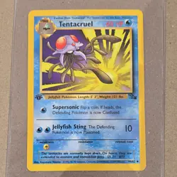 Pokemon Card Tentacruel Fossil 1st Edition Uncommon 44/62 Near Mint 1999 - Image 1