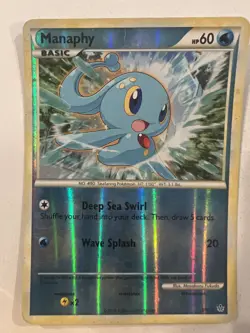 Pokemon TCG Manaphy 3/95 Unleashed UL Reverse Holo Rare HeartGold SoulSilver LP - Image 1