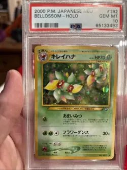 2000 Pokemon Japanese Neo Bellossom #182 Holo PSA 10 - Image 3